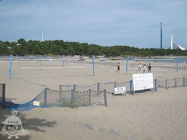 砂浜　ビーチバレー広場