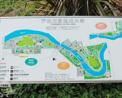 戸田川緑地案内図